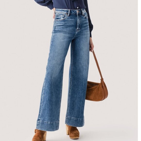 Risen Jay Wide Leg Wide Hem Trouser Jeans size 25 NWT! - Picture 2 of 6